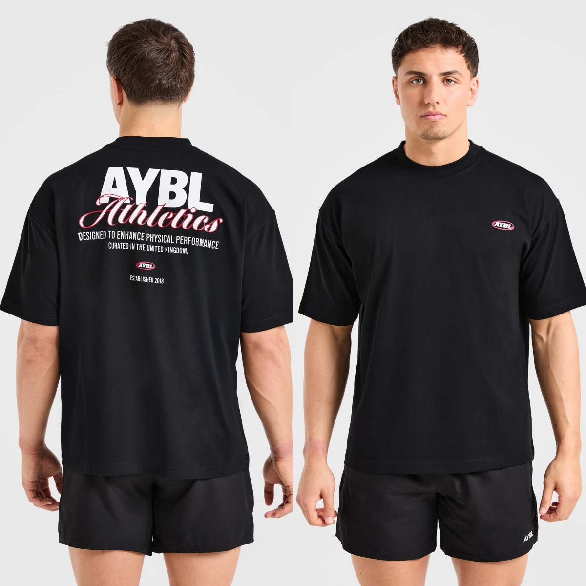 Streetwear Brand Tees - Athletics Script Oversized Fashion GYM Fitness