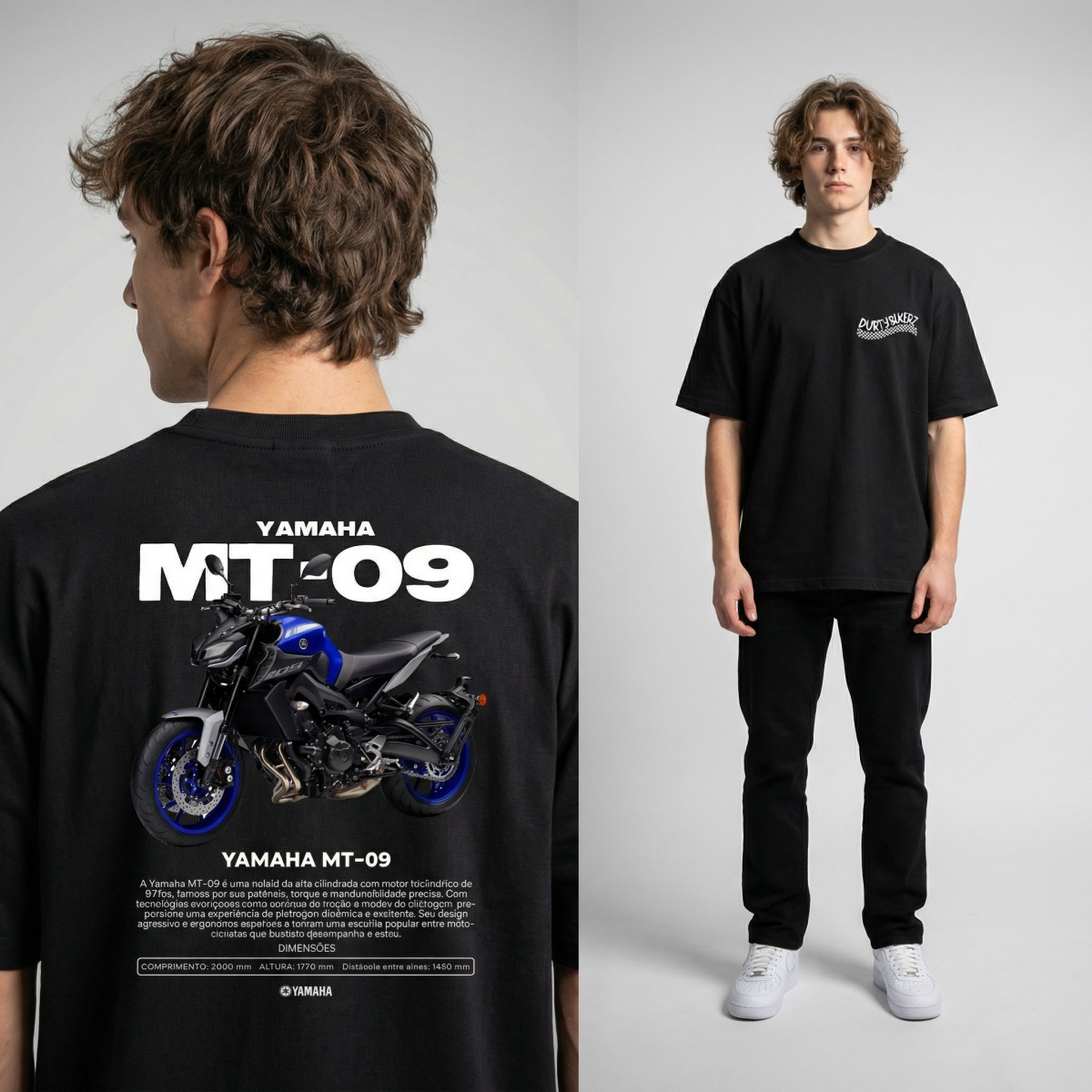 Yamaha MT-07 Naked Bike Style  - Streetwear Brand Graphics 评论和价格