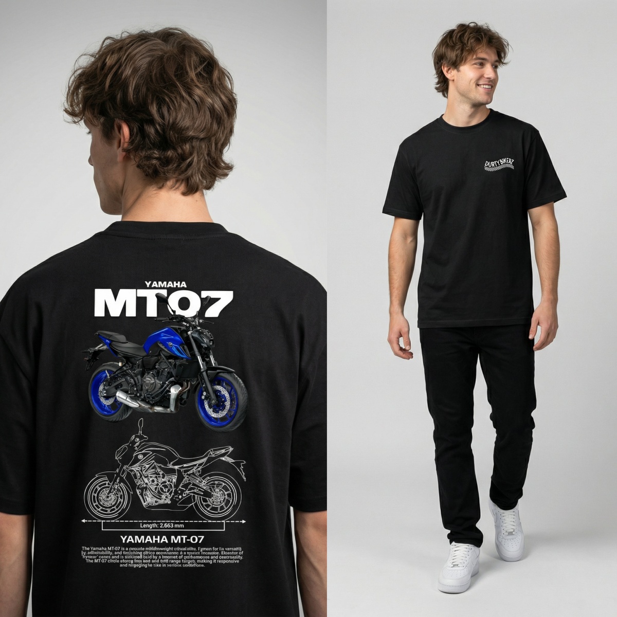 Yamaha MT-07 Naked Bike Style  - Streetwear Brand Graphics 评论和价格