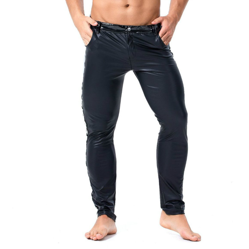 S-XXL Brand Men Leather Rivet  - Streetwear Brand For Men 评论和价格