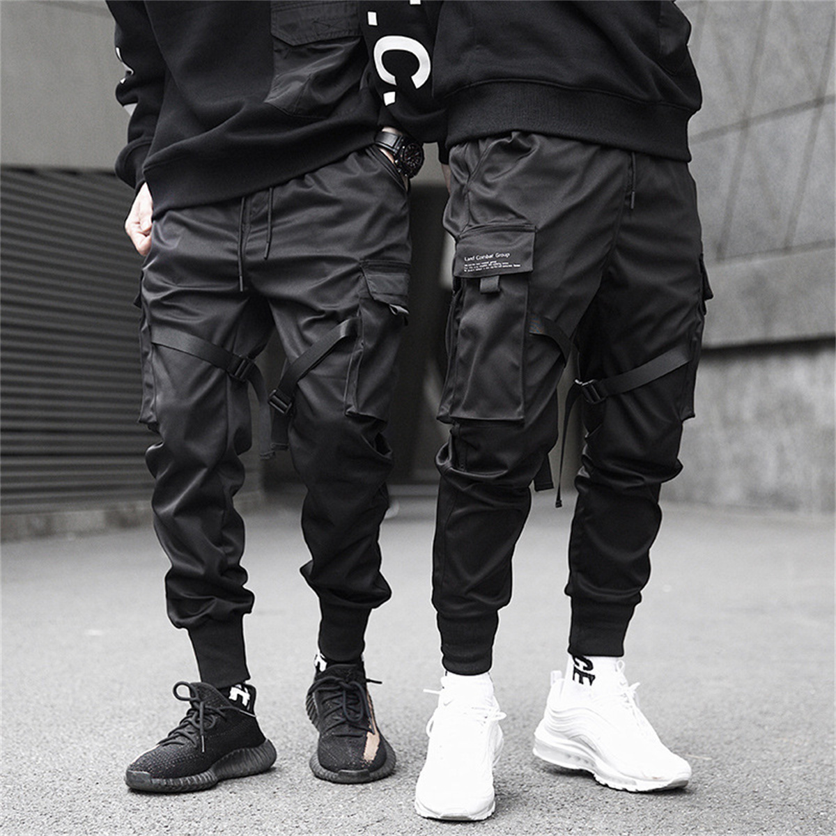 Black Hip Hop Cargo Pants Summ - Streetwear Brand For Men 评论和价格