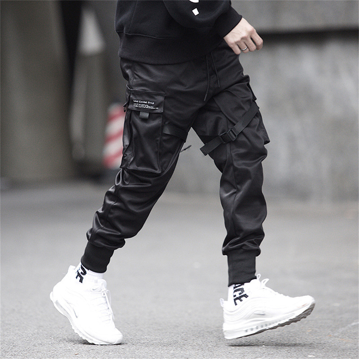 Black Hip Hop Cargo Pants Summ - Streetwear Brand For Men 评论和价格
