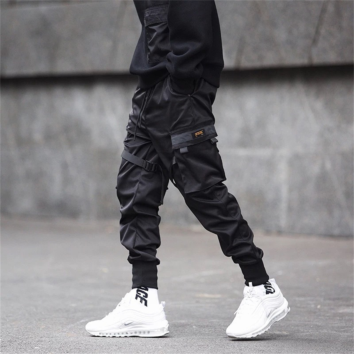 Black Hip Hop Cargo Pants Summ - Streetwear Brand For Men 评论和价格