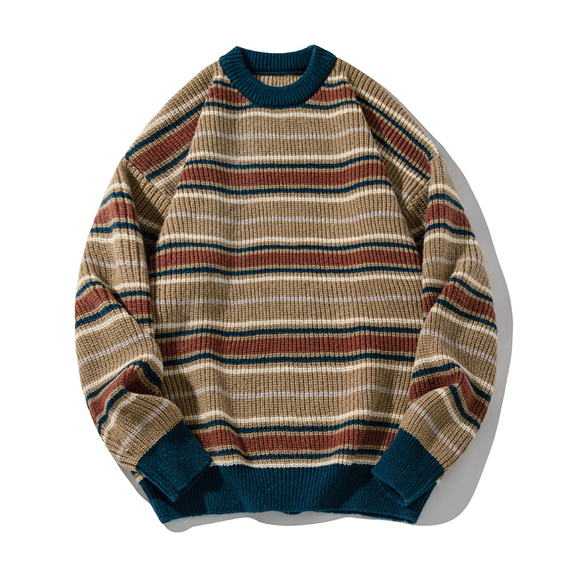 Korean Fashion Vintage Striped - Streetwear Brand England 评论和价格